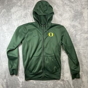 Nike Therma Fit Hoodie Oregon Ducks Green Mens Small Y2K Red Nike Tag